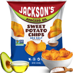 Jackson's front packaging showing 10-count box and sea salt flavor benefits portability