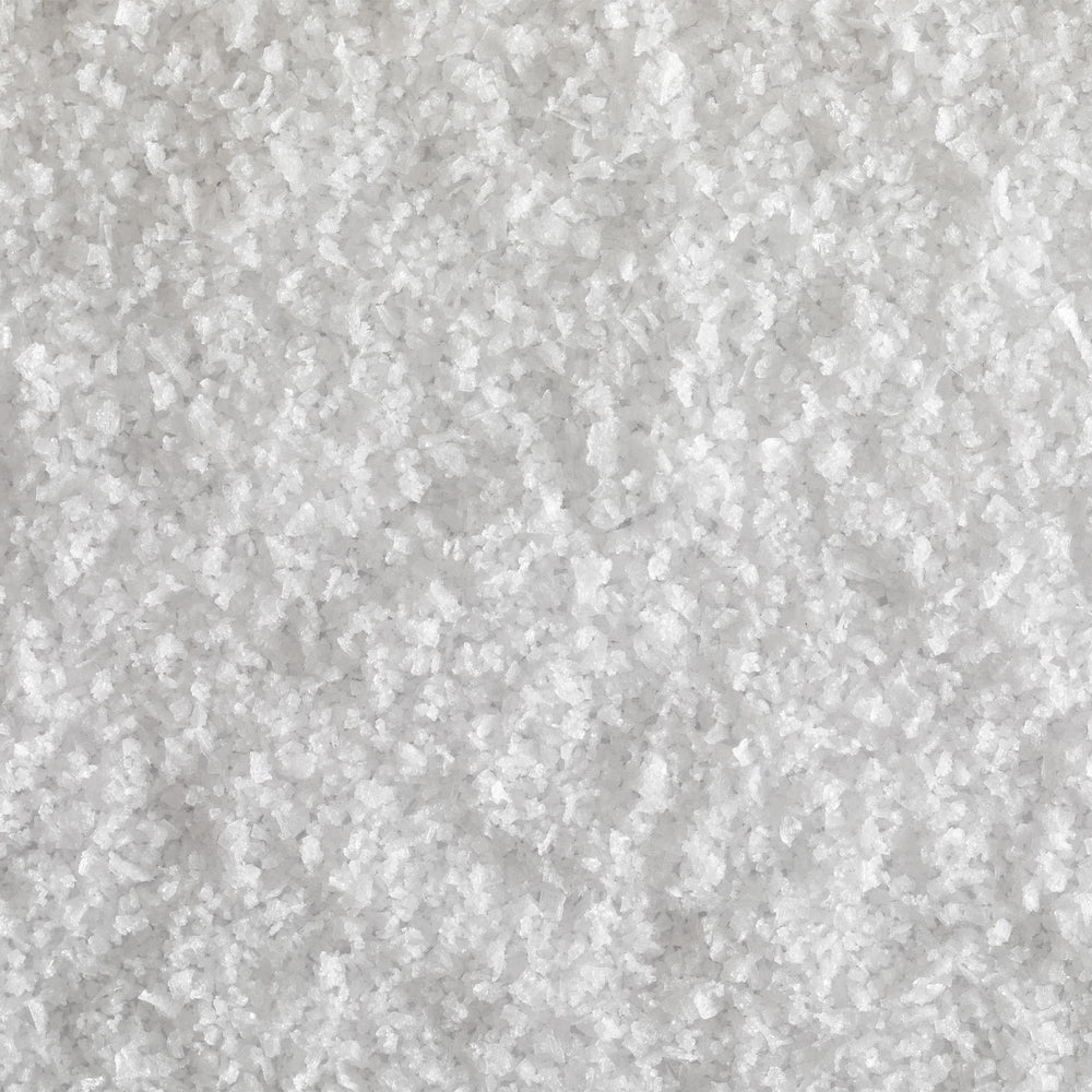 Jacobsen Salt Co. primer plano de textura para apreciar fragilidad y adherencia