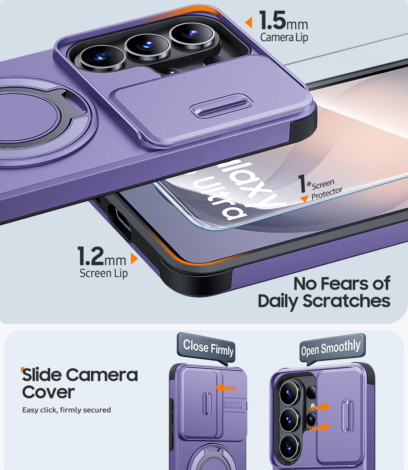 JAME funda con protector templado incluido para mayor cobertura y seguridad