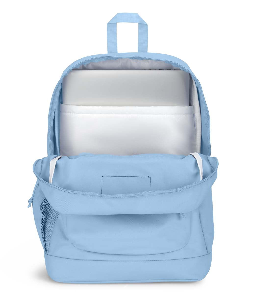 JanSport base acolchada y reforzada que protege el contenido y aumenta durabilidad