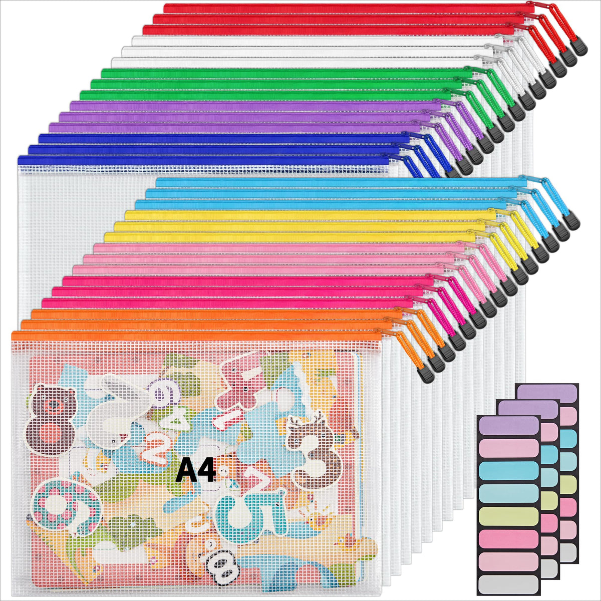 JARLINK frontal del paquete de 30 bolsas mostrando variedad de colores y ahorro