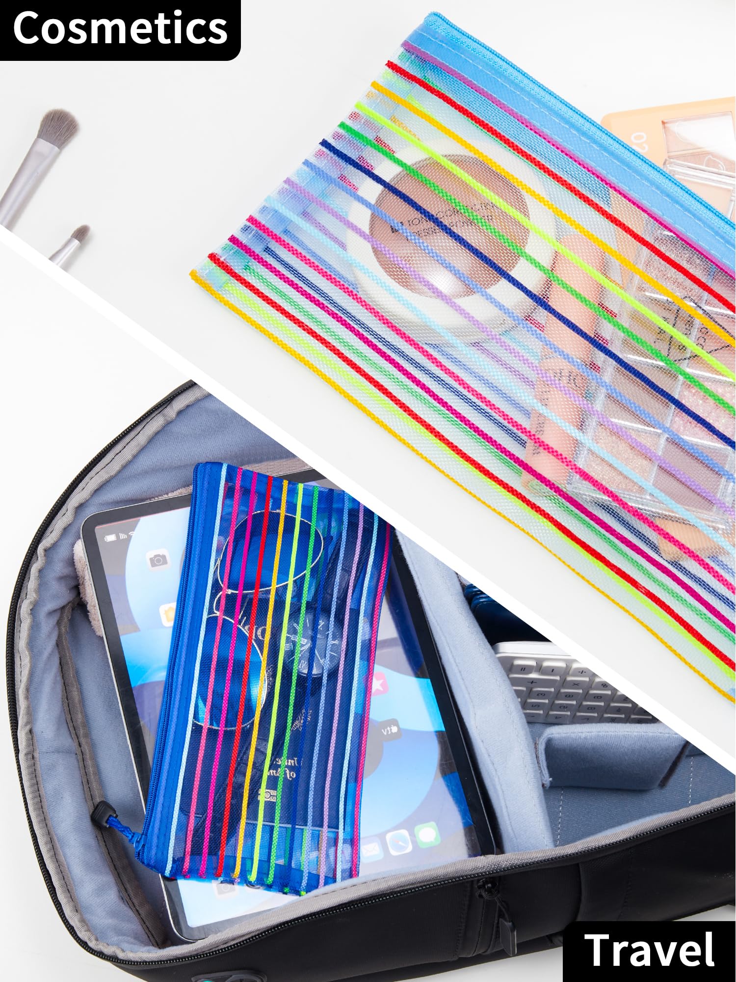 JARLINK interior con lápices y cables, facilita localización