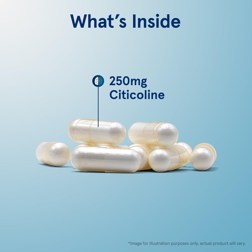 Bote abierto de Jarrow con cápsulas CDP-Choline visible, conveniencia de 60 unidades