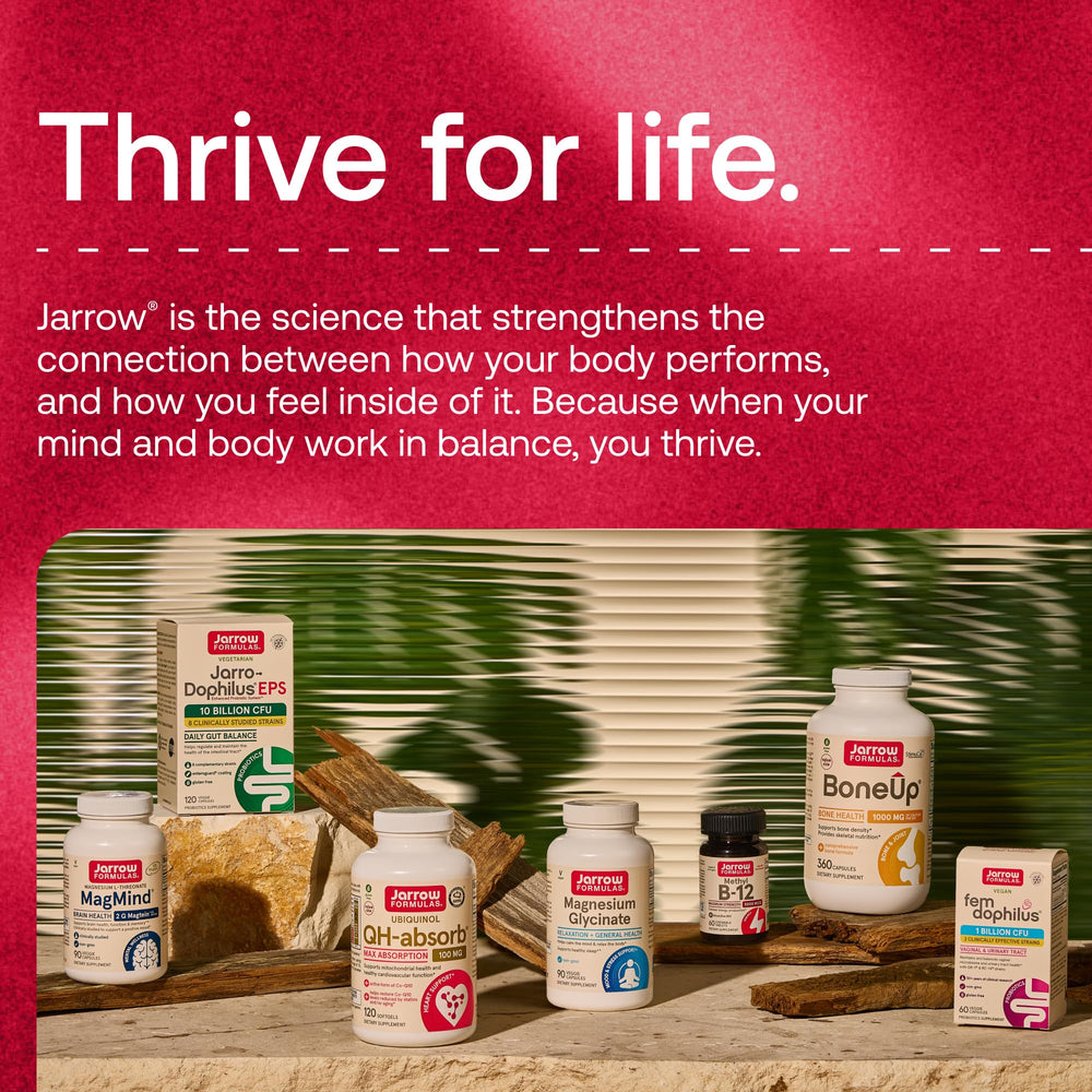 Jarrow Formulas etiqueta con ingredientes y concentración, transparencia y confianza