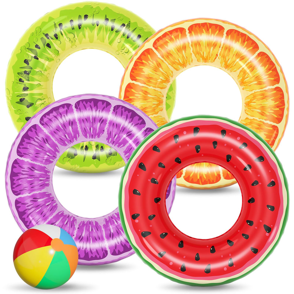 Jasonwell vista frontal del set frutal mostrando cuatro aros y pelota, ideal para fiestas