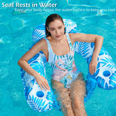 Jasonwell persona usando silla en piscina, relajación segura y refrescante