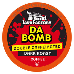 Java Factory empaque frontal mostrando 80 cápsulas y alta cafeína para abastecer