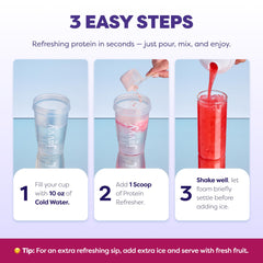 Javvy bebida servida con hielo destacando hidratación y sabor afrutado refrescante