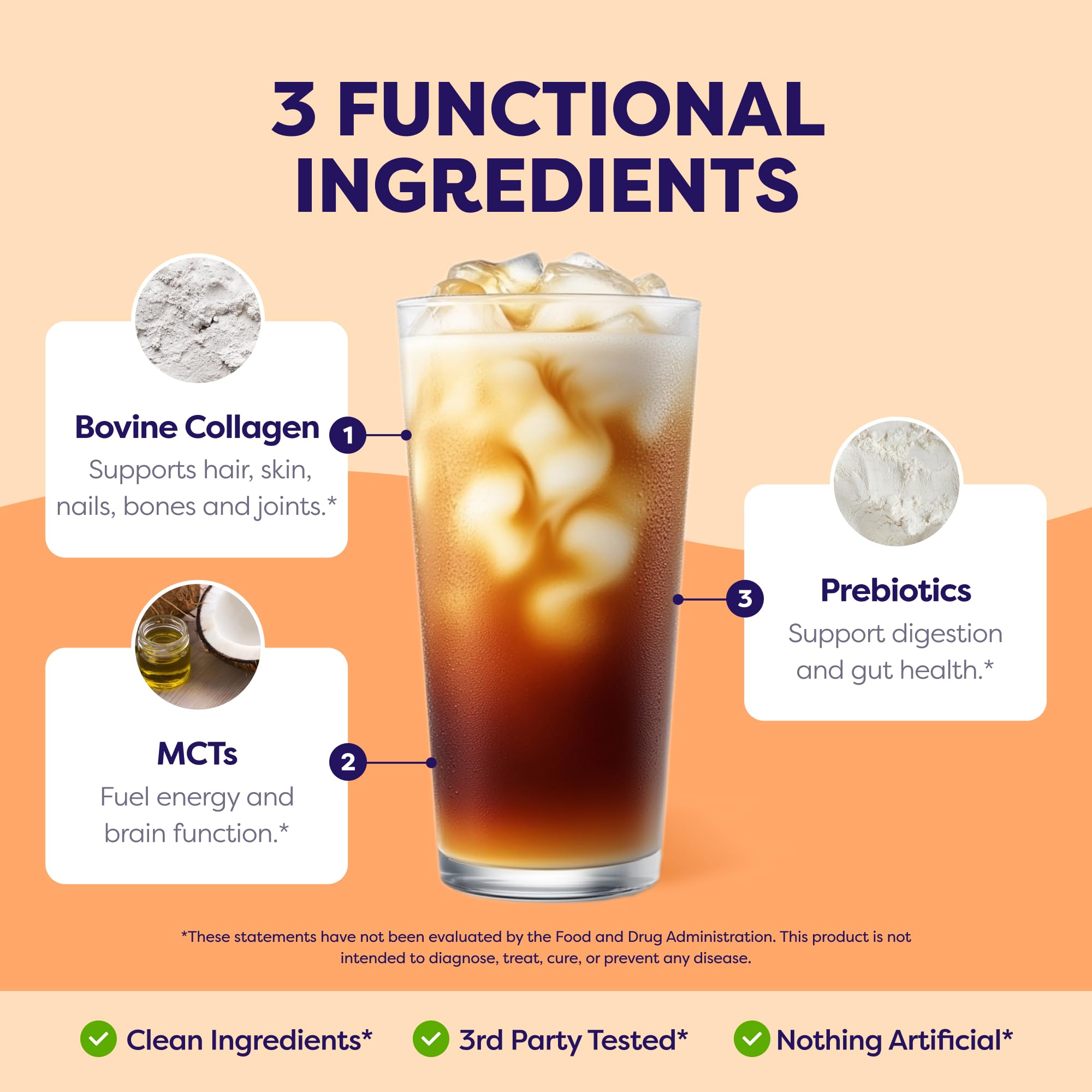 Javvy mezclado en vaso con hielo demostrando disolución en bebidas frías