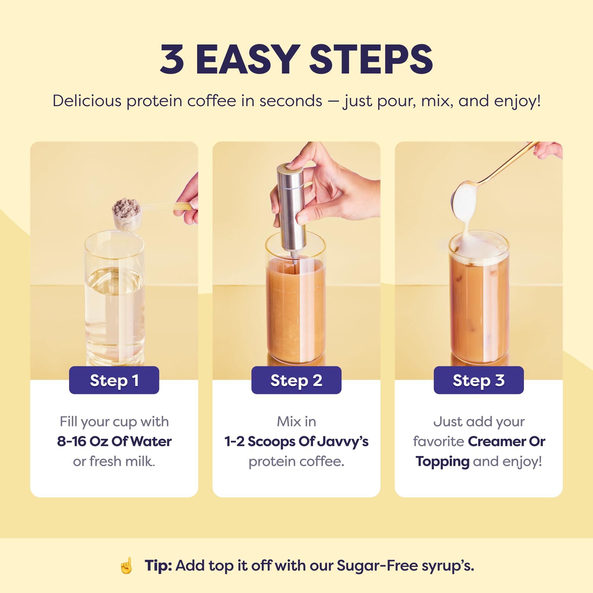Javvy ingredientes sobre mesa destacando calidad de café y componentes