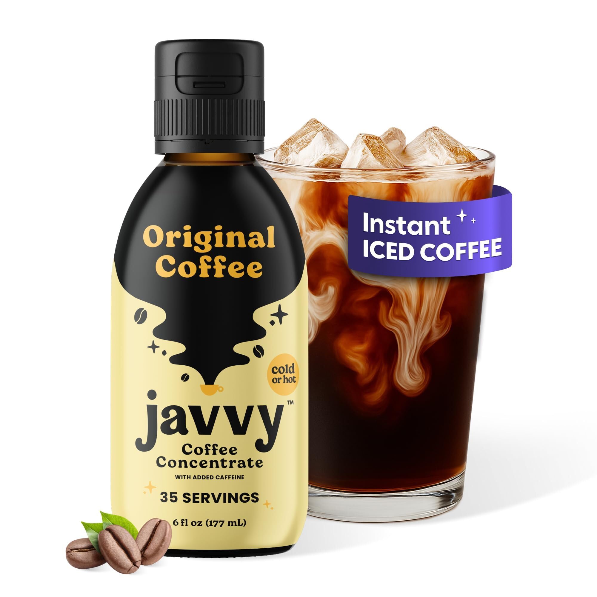 Javvy front packaging showing bottle and branding, clear product benefits