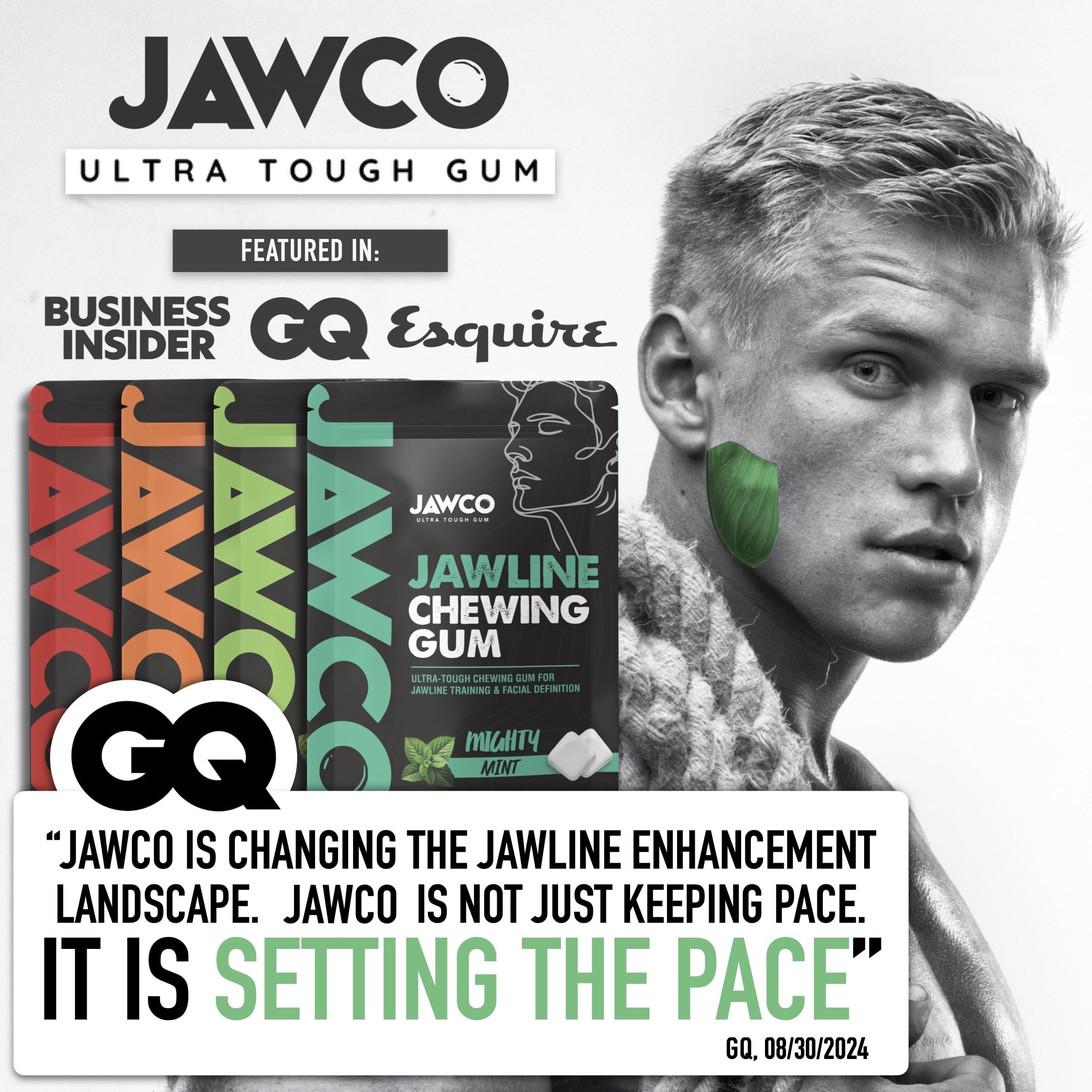 JAWCO junto a goma convencional ilustrando 15× mayor resistencia