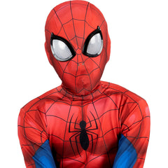 Jazwares Spider-Man niño usando la máscara para juego seguro