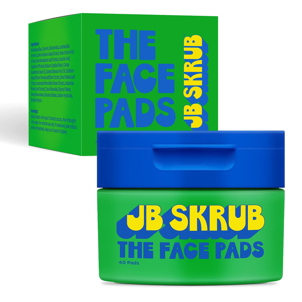 JB SKRUB vista frontal del paquete mostrando 40 pads y beneficios