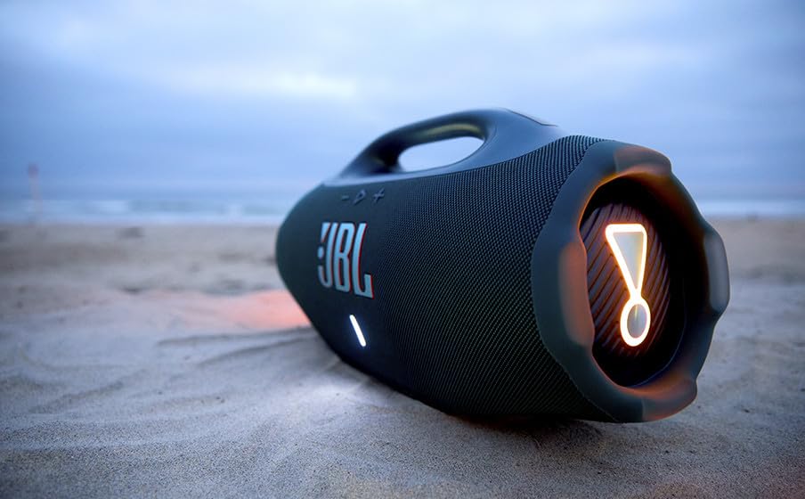 JBL Boombox 4 primeros planos de woofers con graves profundos