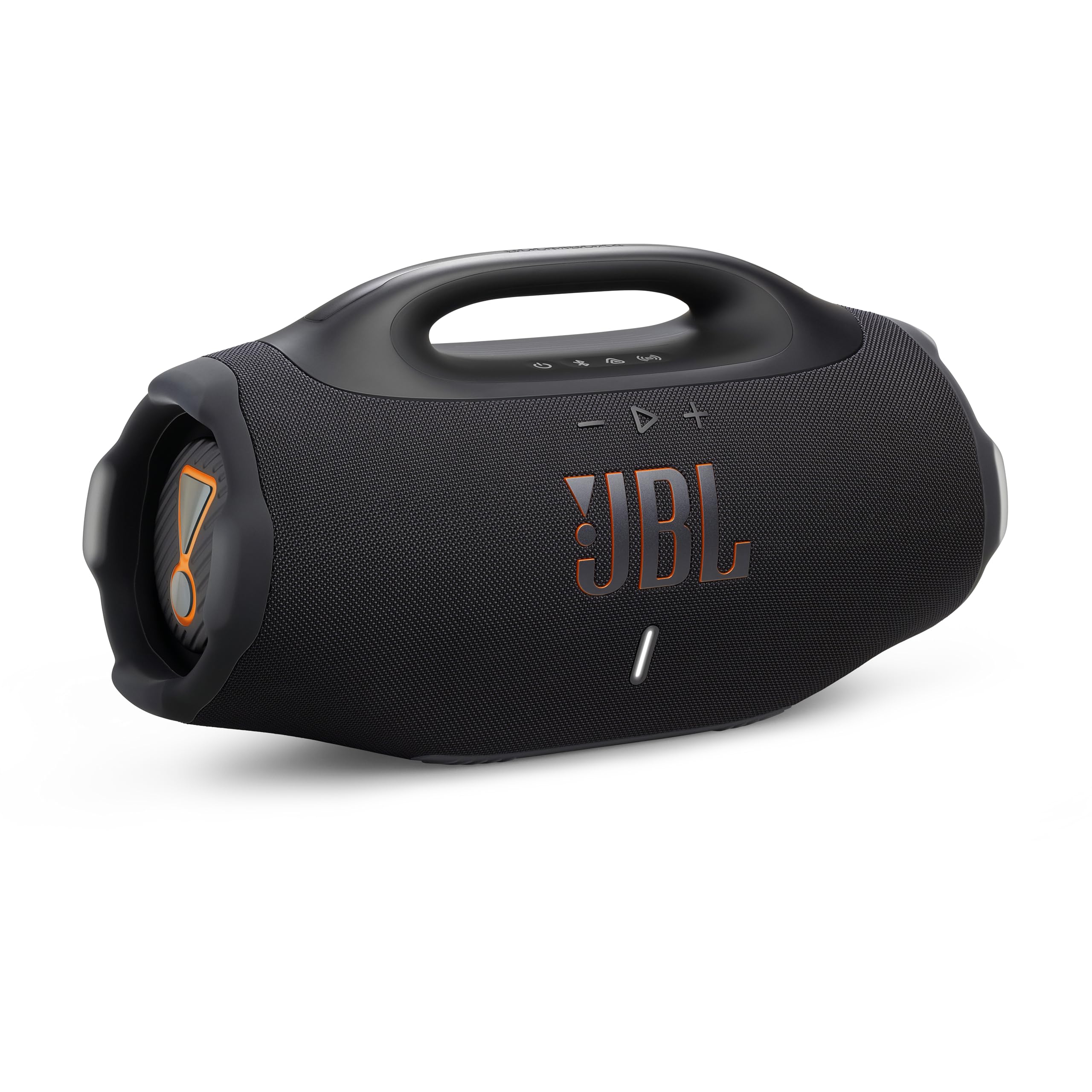 JBL Boombox 4 frontal mostrando diseño y potencia para fiestas