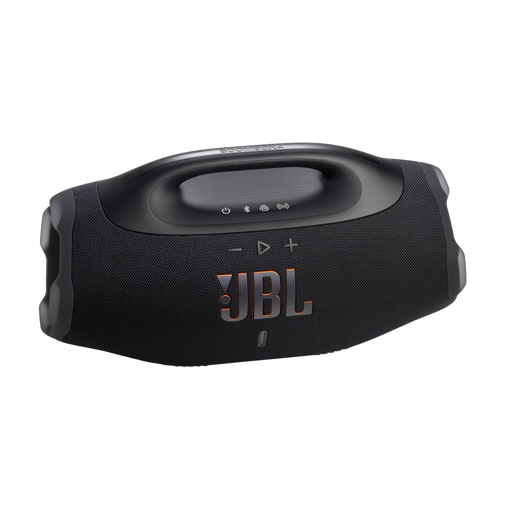 JBL Boombox 4 detalle de base y material resistente para exteriores