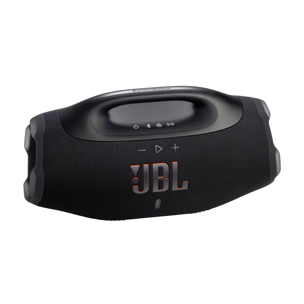 JBL Boombox 4 detalle de base y material resistente para exteriores