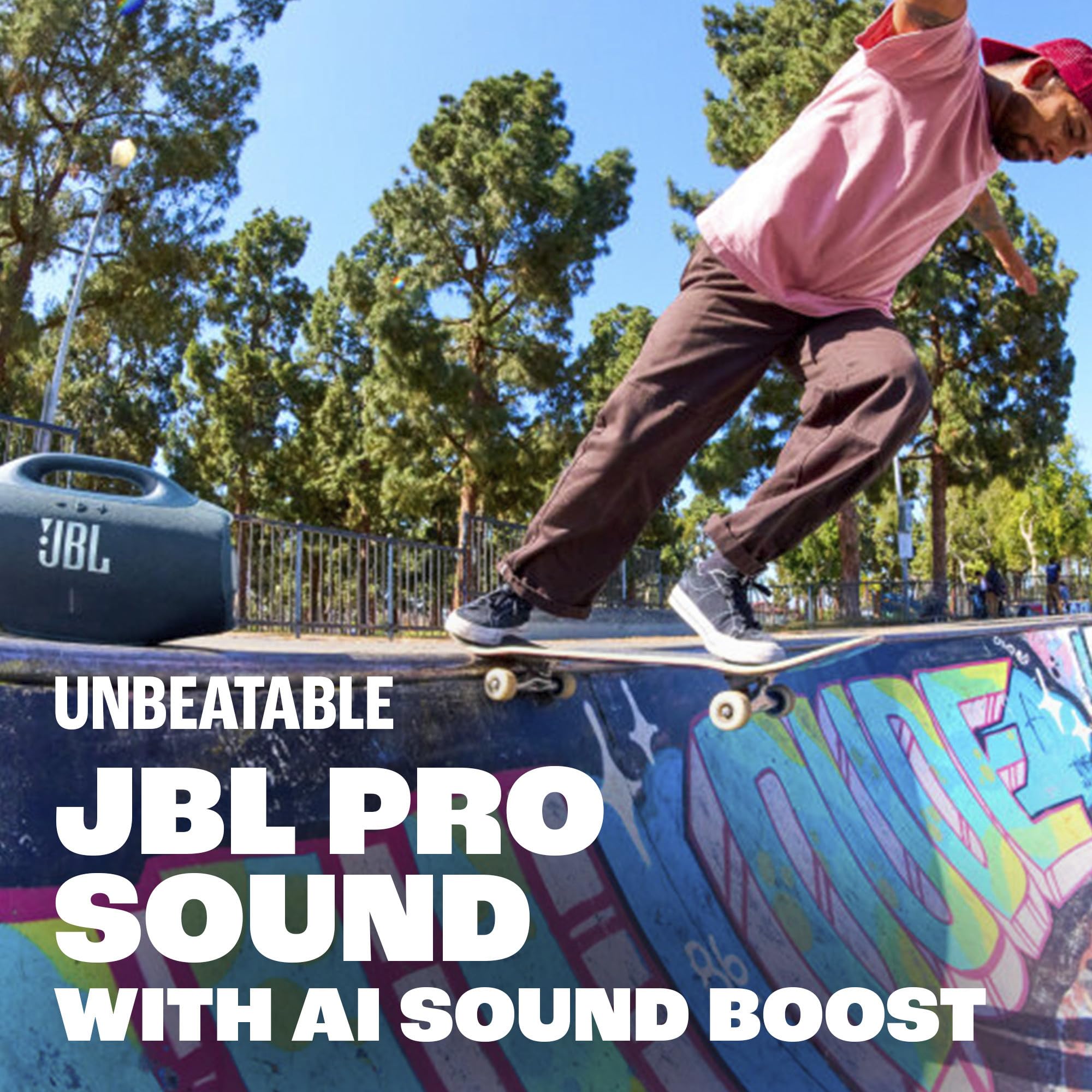 JBL Boombox 4 radiador pasivo que amplifica bajos sin distorsión