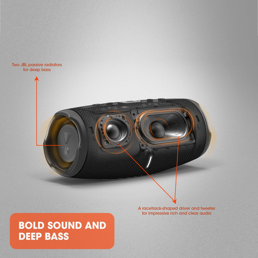 JBL Charge 5 textura de rejilla con acabado resistente y duradero