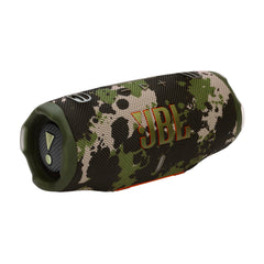 JBL Charge 6 Camo vista frontal mostrando rejilla y diseño robusto, sonido potente