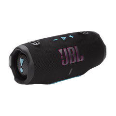 JBL Charge 6 frontal mostrando diseño y control, sonido potente y portátil