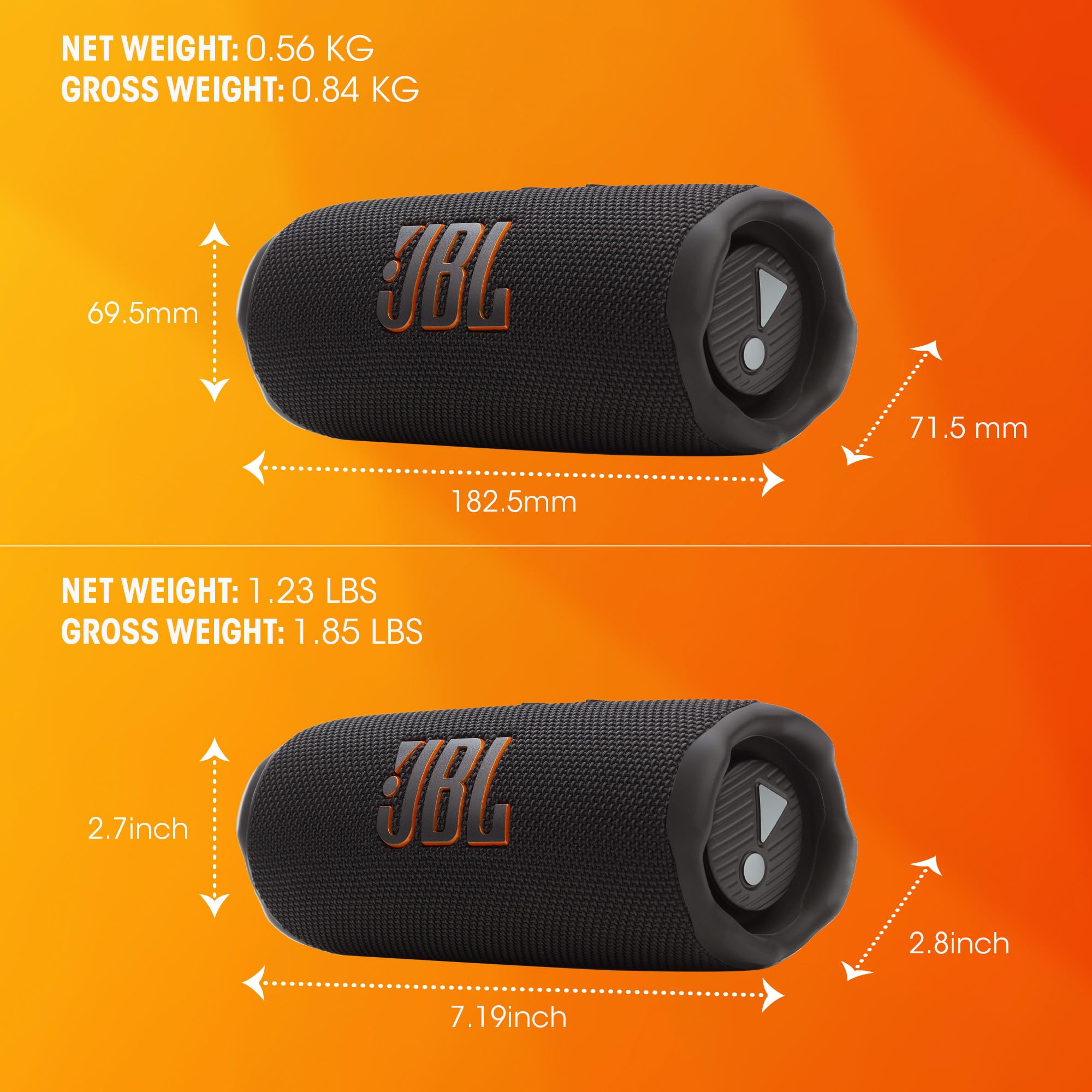 JBL Flip 7 en mano mostrando tamaño portátil y comodidad