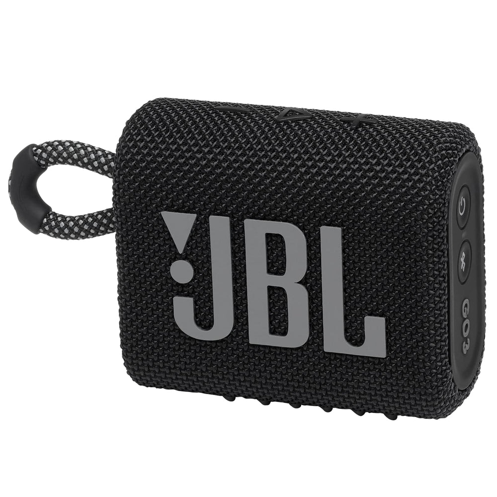 JBL Go 3 frontal mostrando diseño compacto y presencia sonora