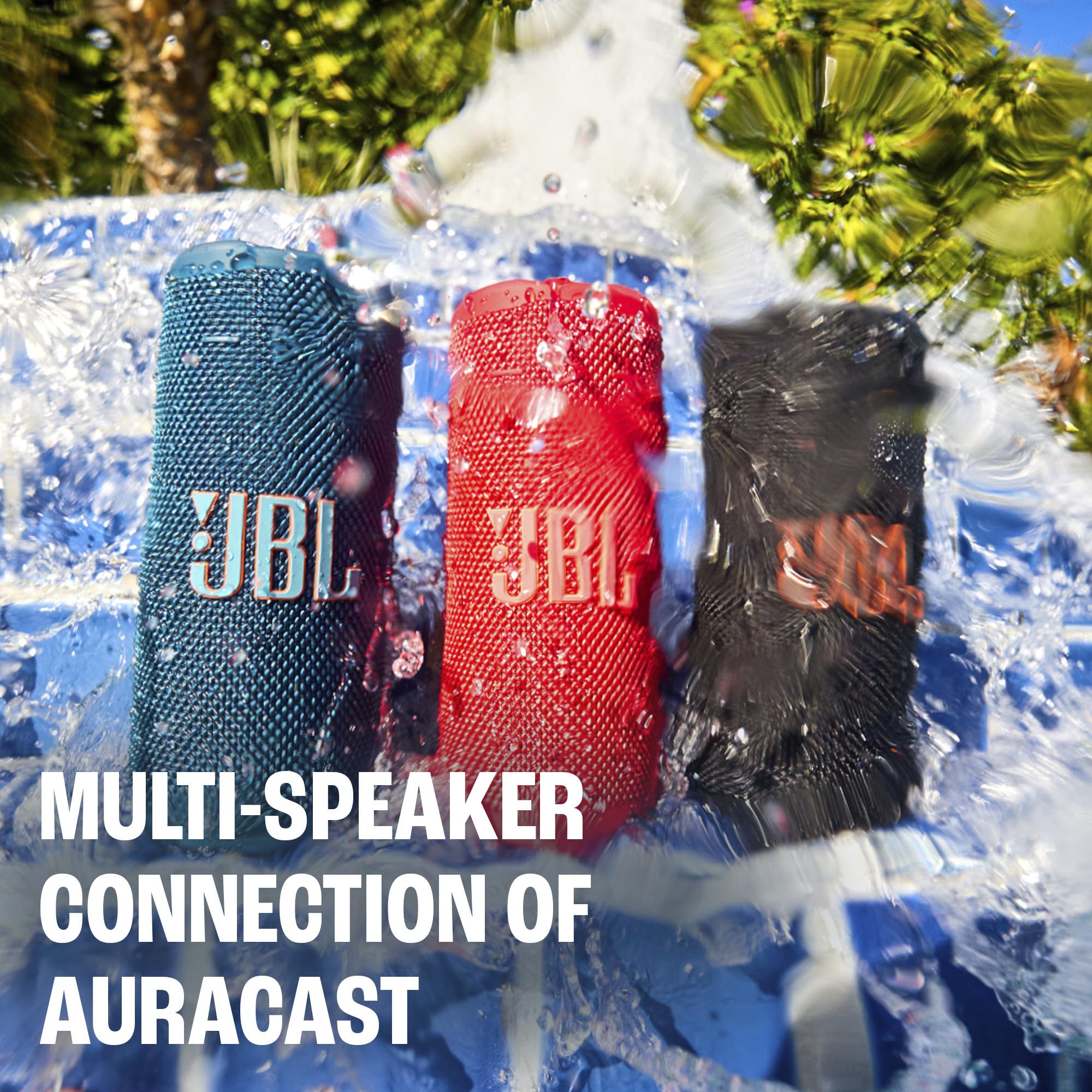 JBL Grip emparejado por Auracast para sonido estéreo ampliado