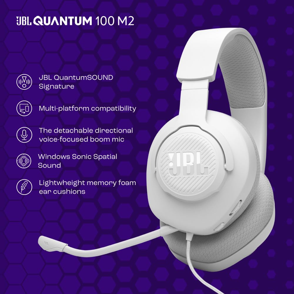JBL Quantum 100M2 conector 3,5 mm compatible con múltiples plataformas