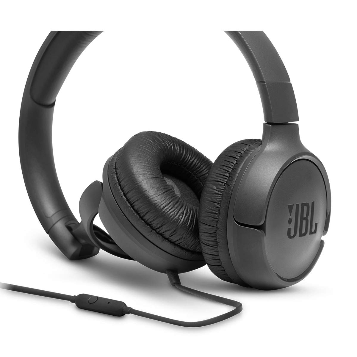 JBL Tune 500 plegado listo para guardarse y llevar fácilmente
