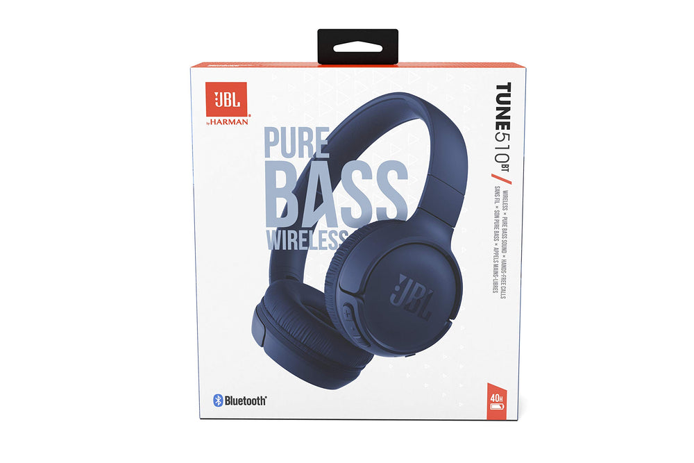 JBL Tune 510BT controles y etiqueta para gestionar audio y llamadas