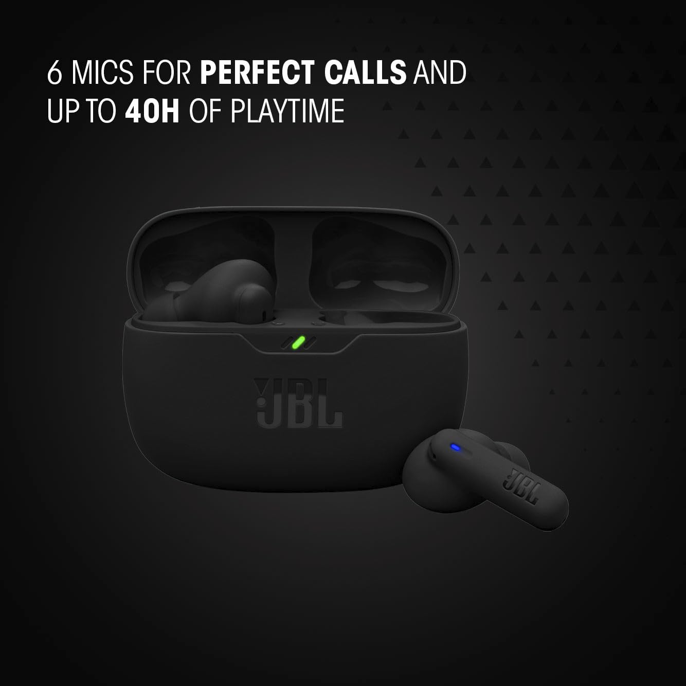 JBL Vibe Beam 2 superficie táctil para controles y gestión de llamadas