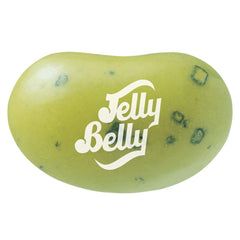 Jelly Belly close-up de textura moteada que reproduce la piel de pera