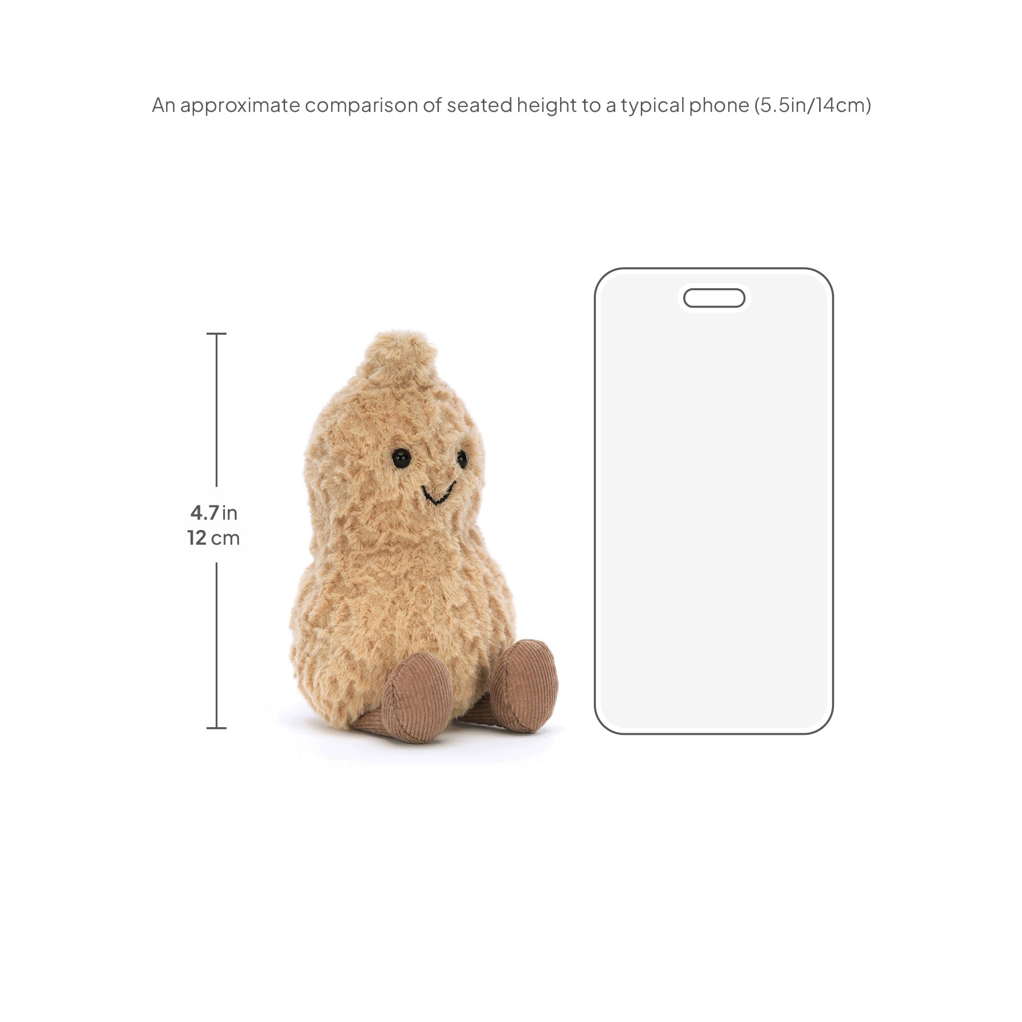 Jellycat Amuseables Peanut en habitación infantil añadiendo calidez decorativa