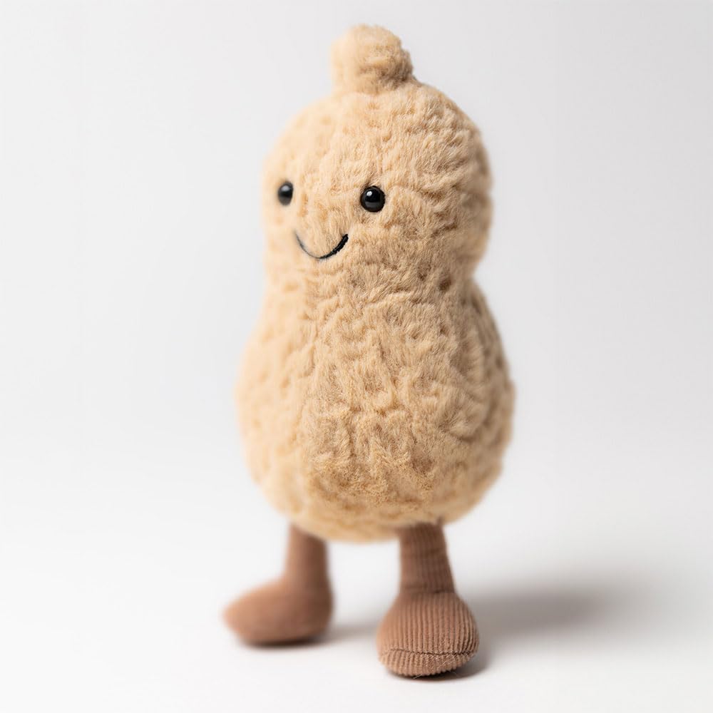 Jellycat Amuseables Peanut etiqueta y costuras finas que indican calidad