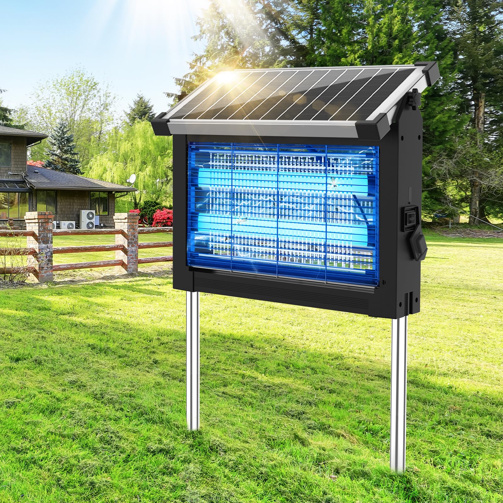 jepwe vista frontal con panel solar mostrando carga rápida