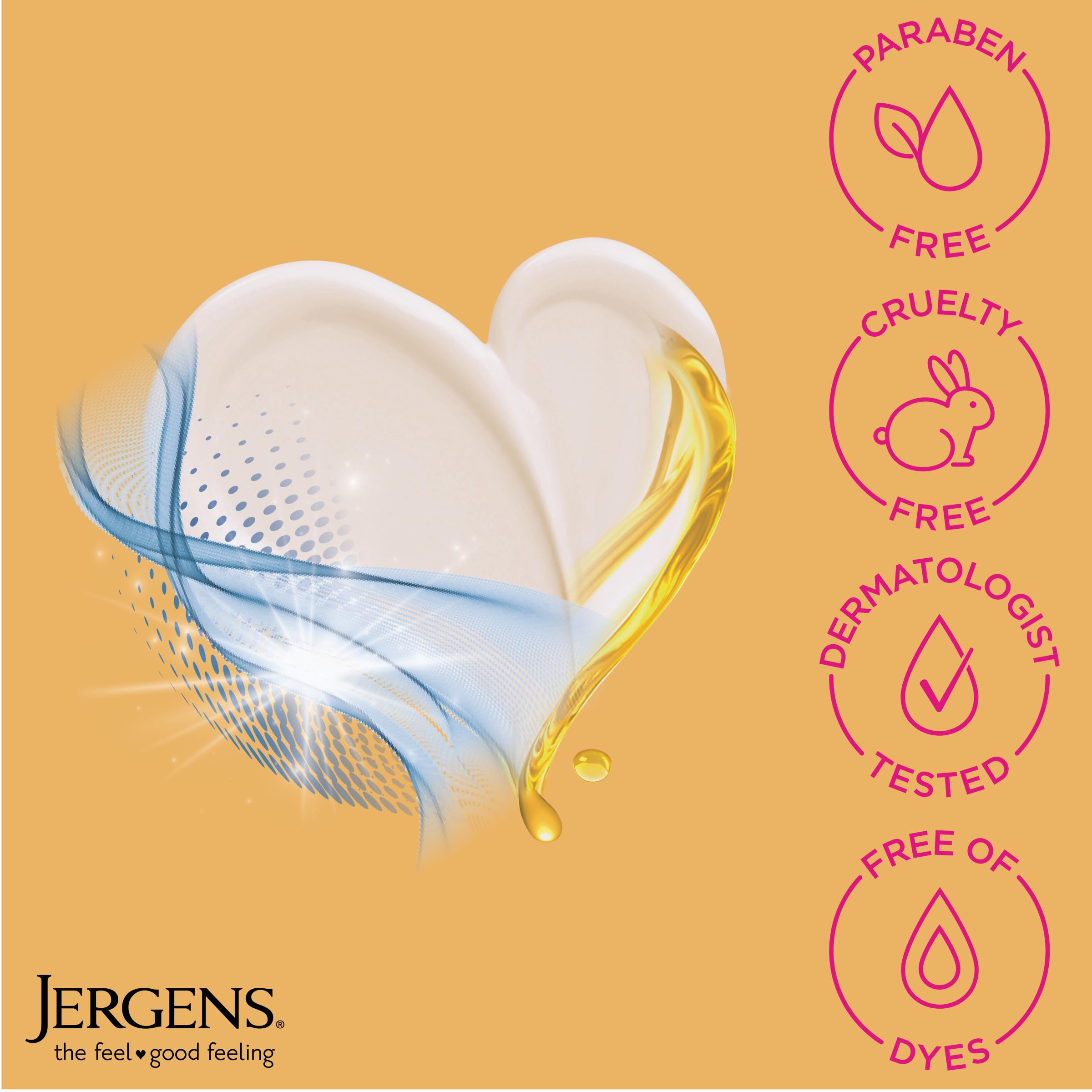 Jergens bottle on bathroom shelf suggesting everyday moisturizing routine