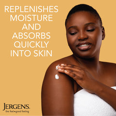 Jergens application on forearm demonstrating smoother, softer skin