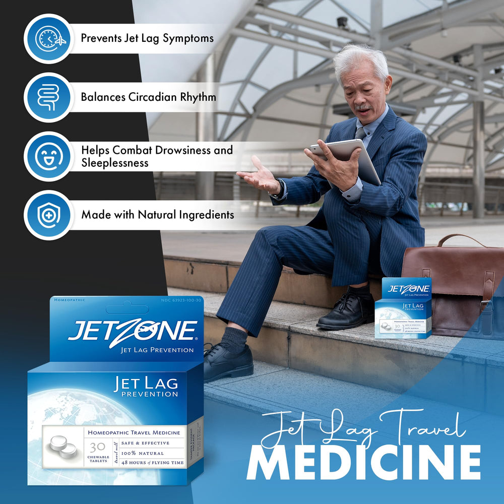 Etiqueta JetZone con información de fabricación en EE. UU. y beneficios