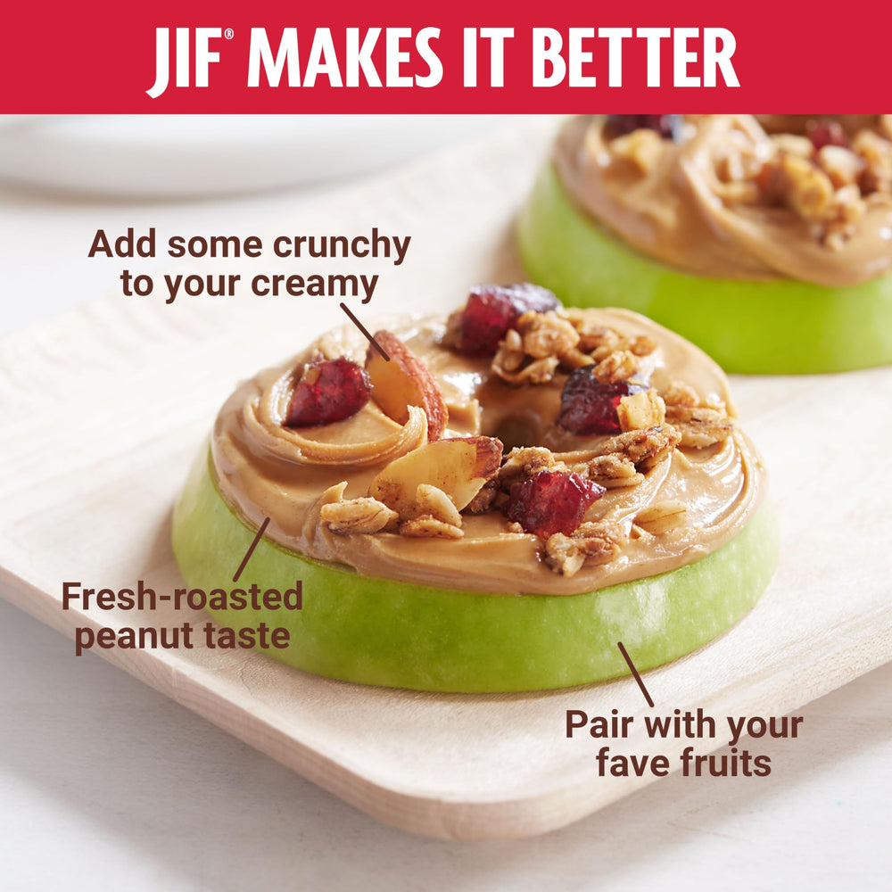 Jif cuchara llena lista para consumir y aporte de proteína