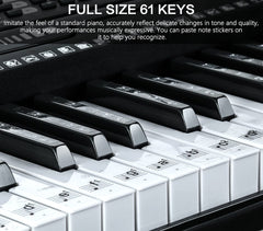 JIKADA teclado en uso con micrófono, ideal para practicar y cantar