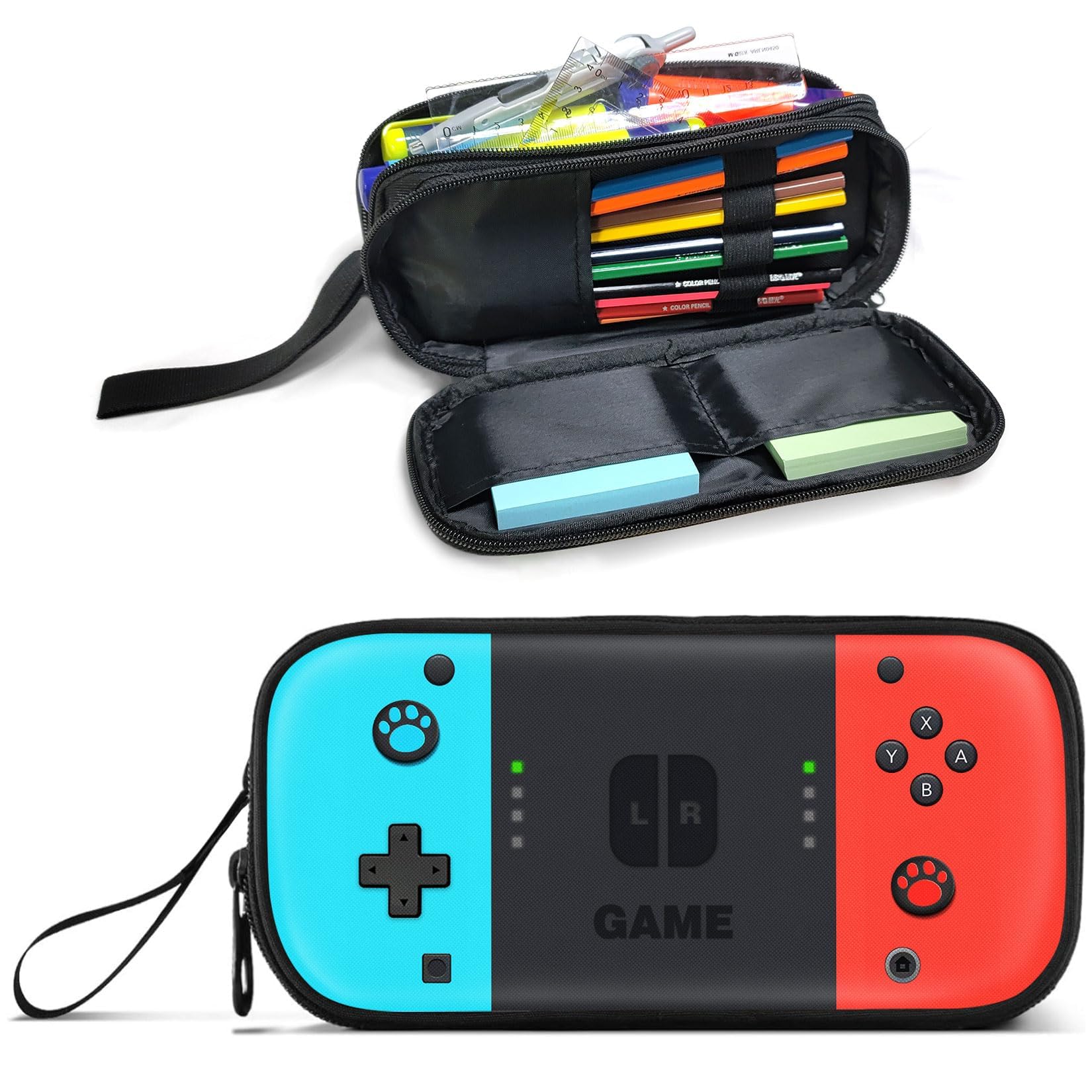 JIRAIKEI vista frontal del estuche gamer con diseño atractivo y organización