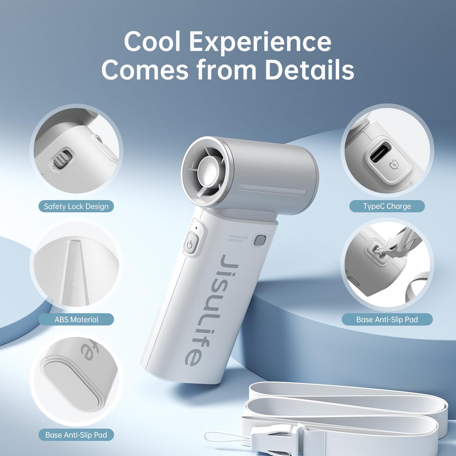 JISULIFE Life9 conectado por USB mostrando recarga práctica en viaje