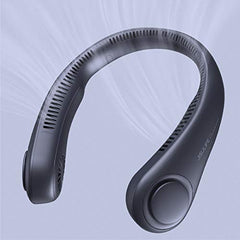 JISULIFE ventilador de cuello vista frontal mostrando diseño manos libres y comodidad