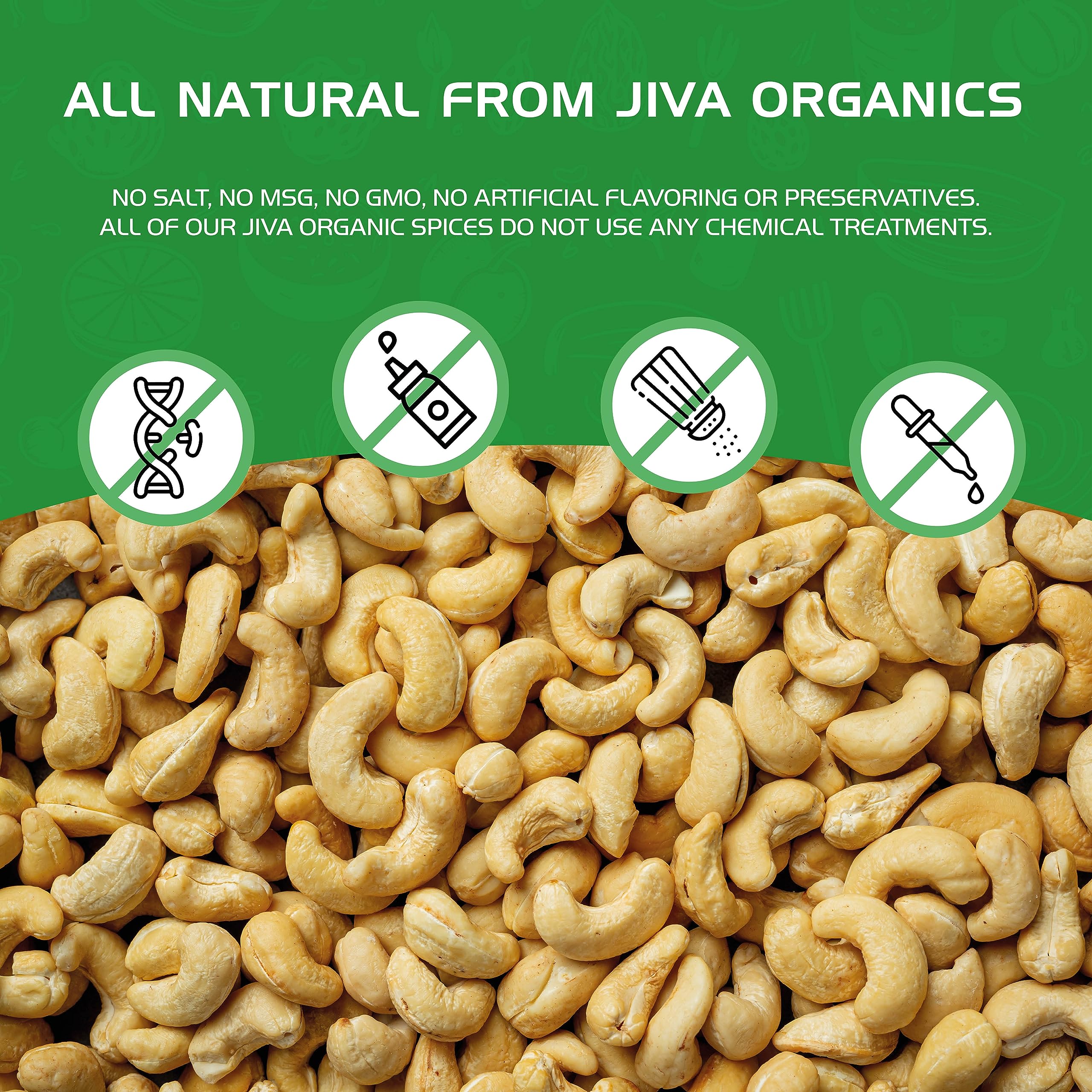 Jiva Organics anacardos en cocina estilo de vida, versátiles y naturales