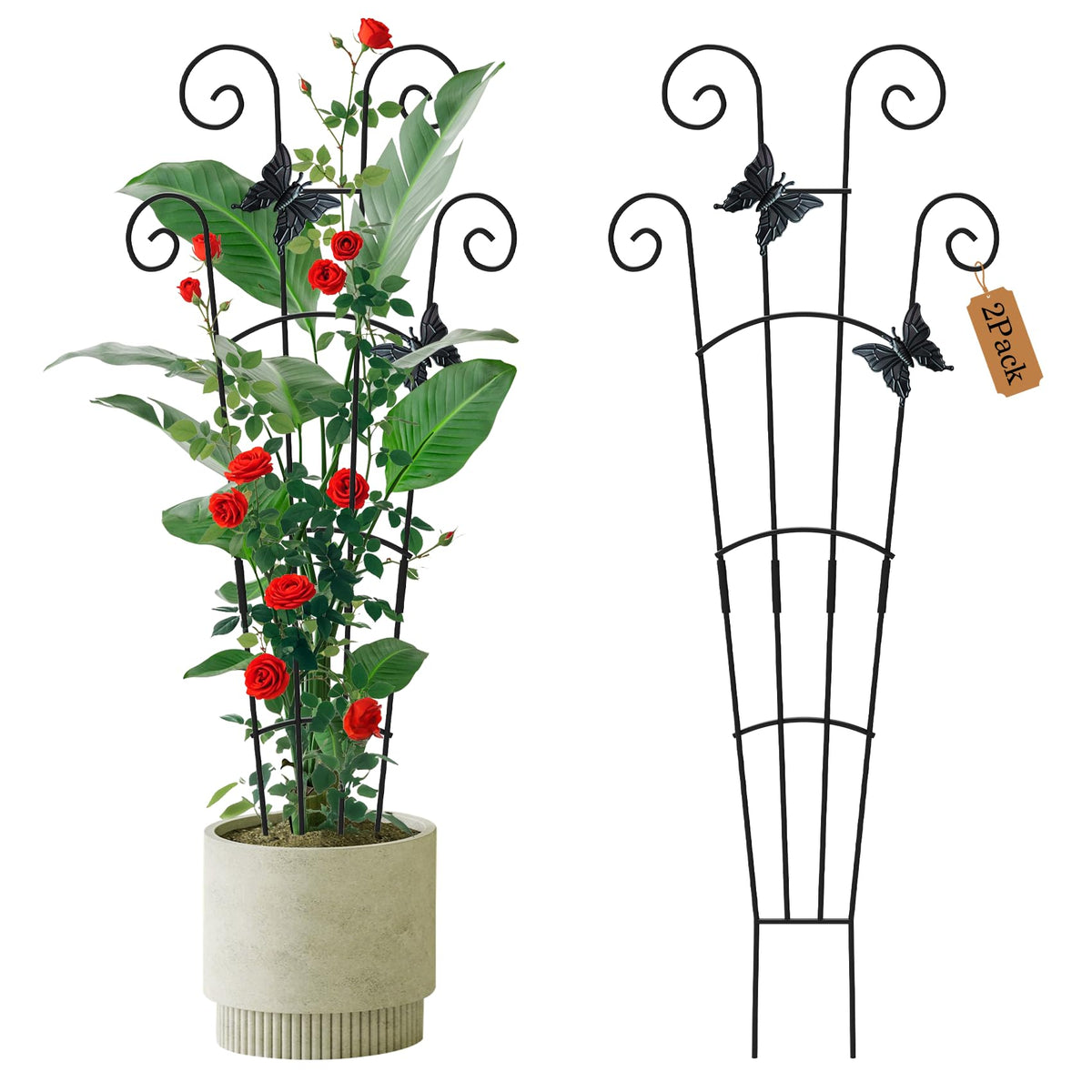 JJSHUANL enrejado frontal 30 pulgadas ofrece soporte vertical decorativo