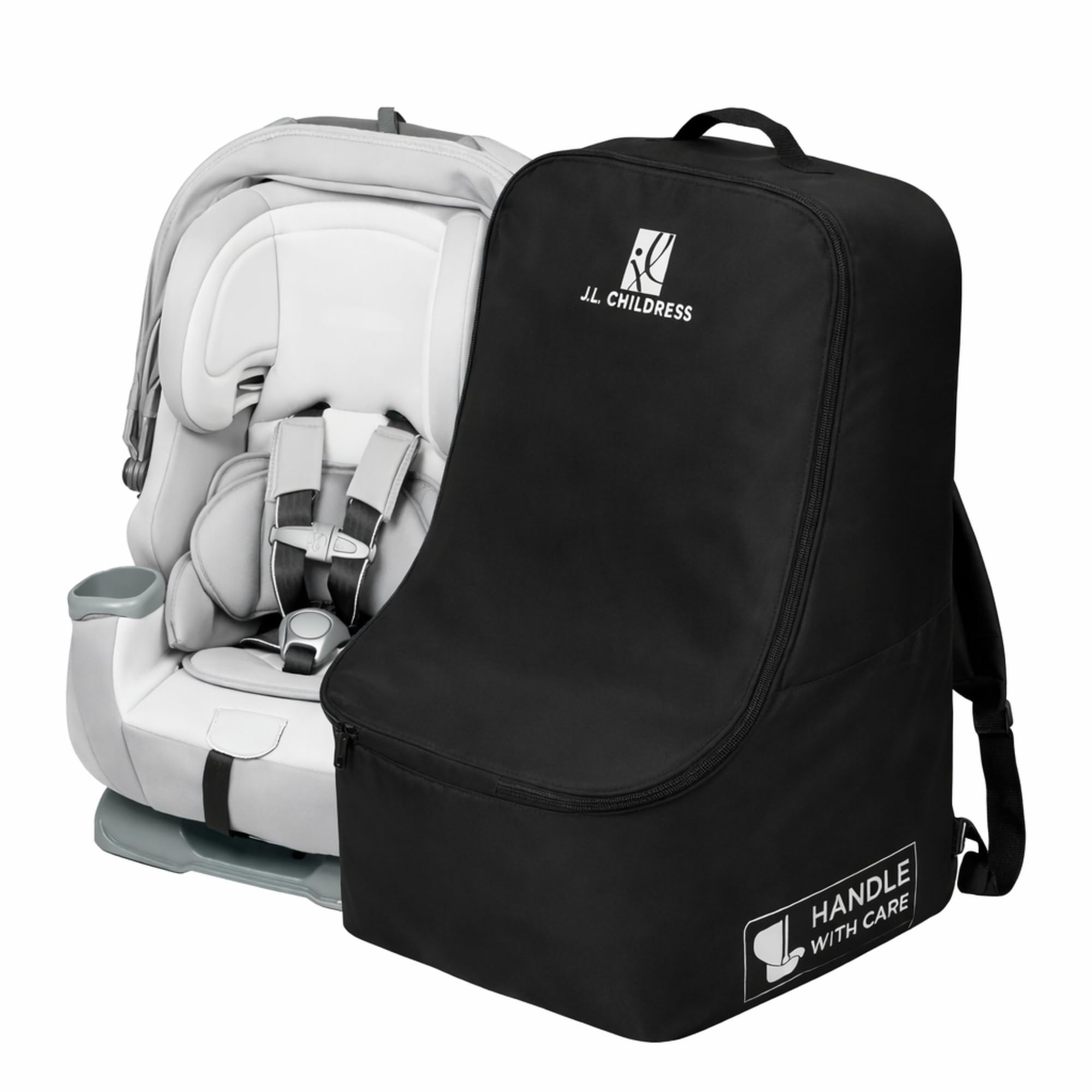 J.L. Childress funda deluxe frontal mostrando protección y fácil transporte