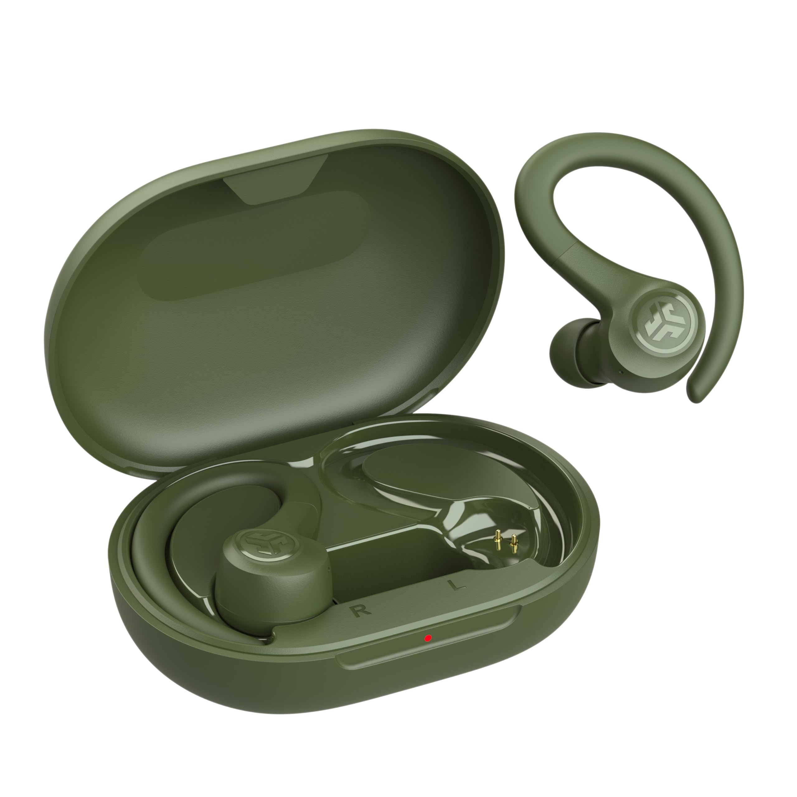 Etiqueta IP55 de JLab Go Sport+ destacando resistencia al sudor y polvo