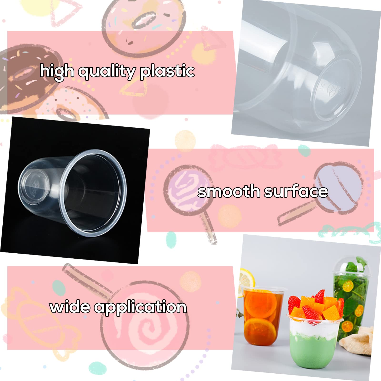 Jnnzzggu vaso en uso con helado, mantiene la decoración intacta